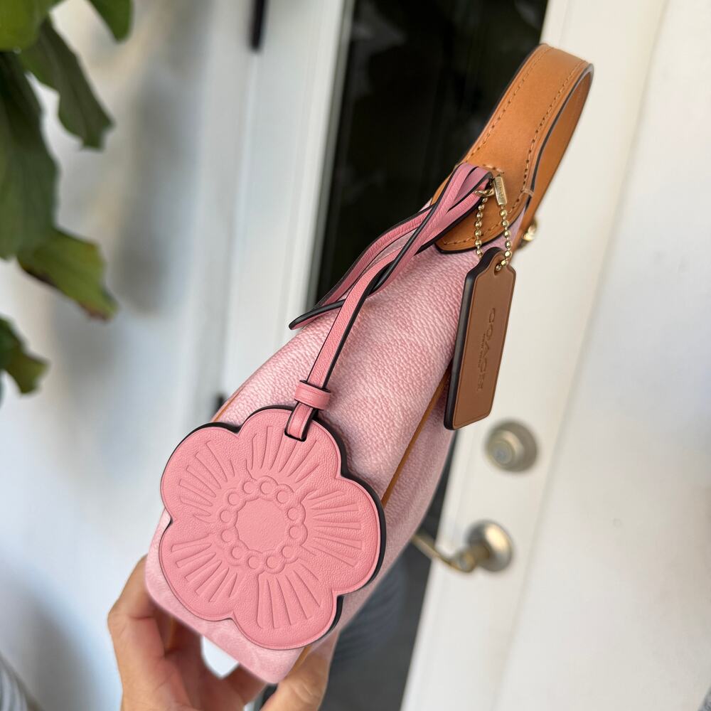 Coach CDW86 Emily Shoulder Bag Signature Canvas With Charms Powder Pink - Picture 13 of 16